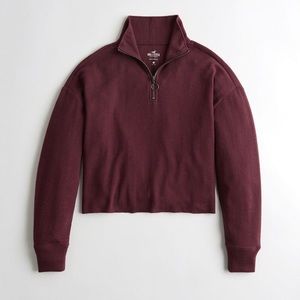 Hollister Zip Up Boyfriend Tee